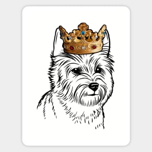 Cairn Terrier Dog King Queen Wearing Crown Magnet